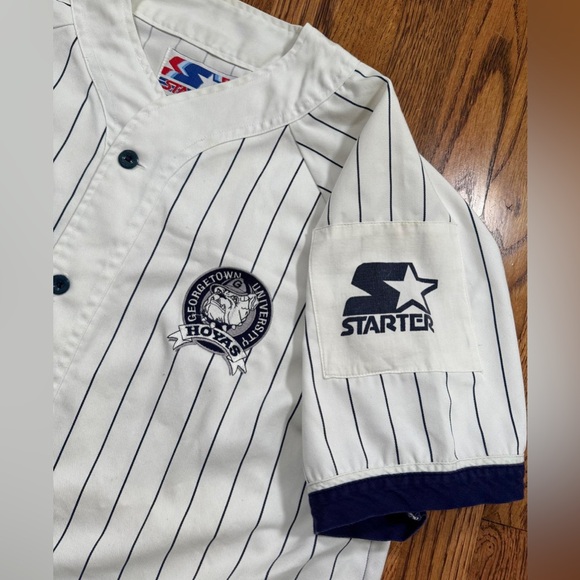 Vintage Starter Georgetown University Pinstripe Jersey (Size XL) - Picture 3 of 4